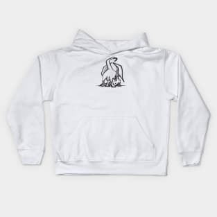 Dragon chewing on his leg Kids Hoodie